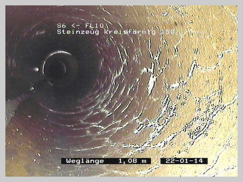 Kanalreinigung Beispielbild eines Schadens